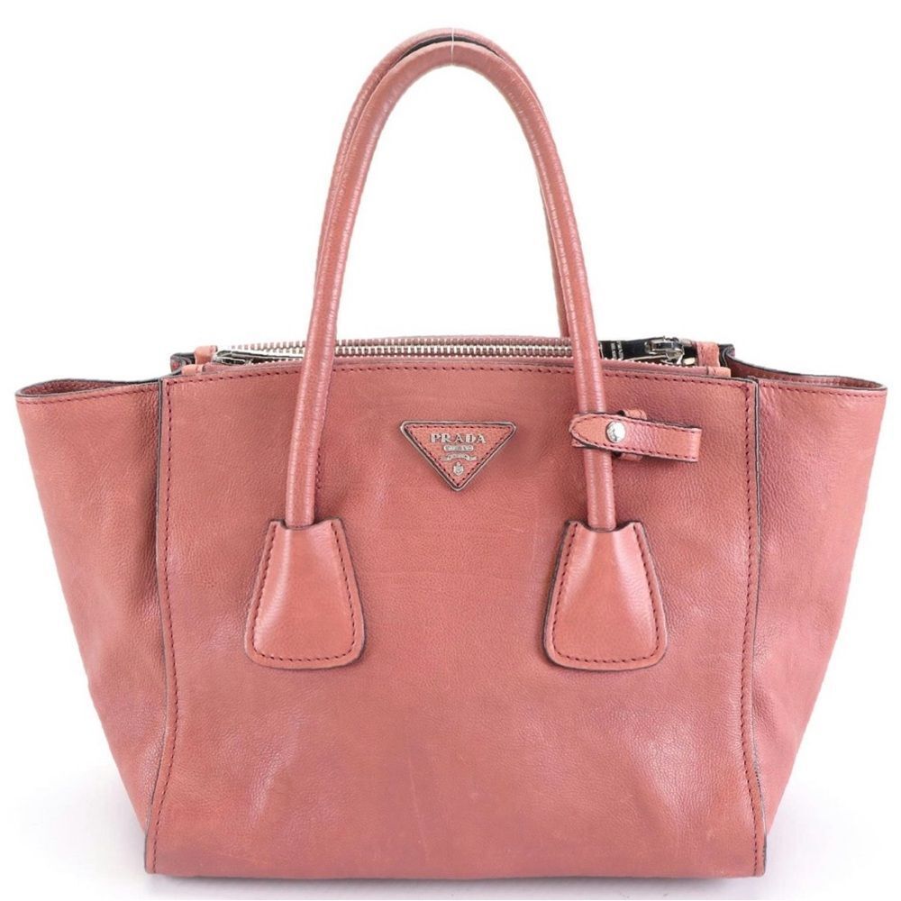Prada Saffiano Lux Double Zip Tote BN2619